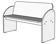Деревянная мебель для дошкольных учреждений: Игровой модуль "Диван"