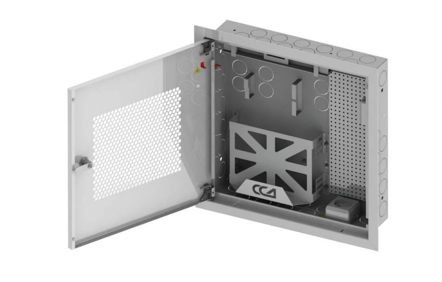 Шкаф квартирный телекоммуникационный встраиваемый с радиопрозрачной дверцей ШТ-НСс