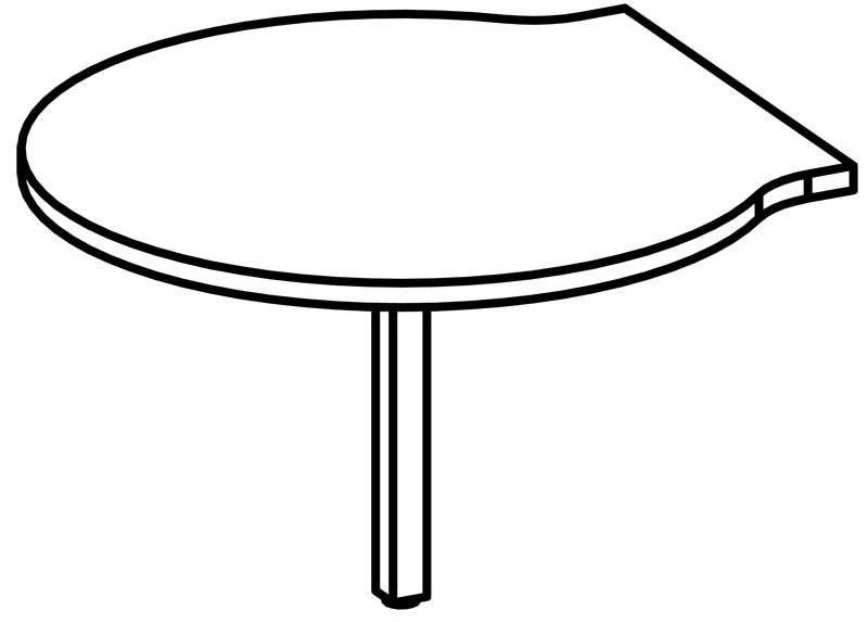 Брифинг приставка для рабочего стола боковая 9551 Серия "Бруклин"