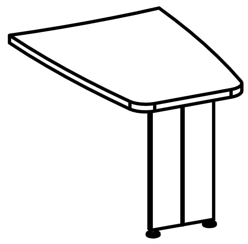 Брифинг приставка для рабочего стола паредняя 9513 Серия "Бруклин"