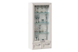 Bianca LD.271790.000 Cabinet Door Set with Showcase 600 (White Textured Oak)