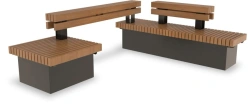 Wooden Bench A1026 - Durable Metal Frame with Pine Wood
