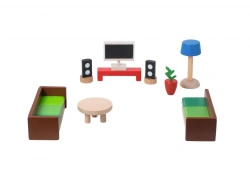 Living Room Dollhouse Furniture Set with 8 Pieces