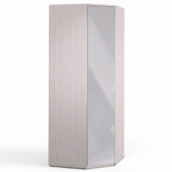 Corner Wardrobe with Mirror from Rimini Ice Modular Furniture Set FU4-01.CG