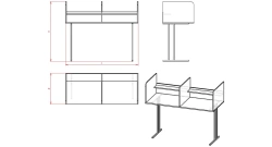 Student Desk with Acoustic Cabin for Language Learning - PU.AKKL.02
