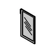 Low Glass Door for Office Furniture Set "Time.S