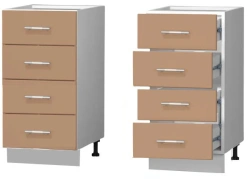 Kitchen Cabinet Table with 4 Drawers