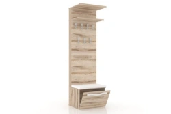 Marta LD 124.090.000 Coat Rack with Cabinet (White/Desira Ash)