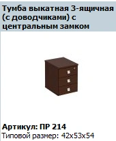 Premier Rolling Cabinet with 3 Drawers and Central Lock PR 214