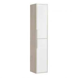 Riko White Wall-Mounted Column Cabinet, Ash 1A216603RIB901.A216.6.03R.IB9.0