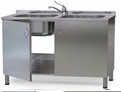 Double Bowl Sink Cabinet Stainless Steel AISI 304 KSm/nj 4-02 m-12/s