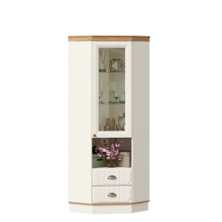 Corner Wardrobe 45 in Alabaster/Golden Oak - Villaggio LD.680340.000
