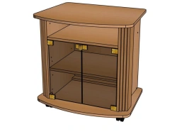 Glass TV Stand for Document Storage - Model T14