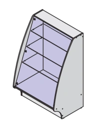 Wooden Showcase with Partition for Retail Businesses