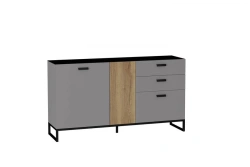 Essens LD.681100.000 1600mm Chest of Drawers (Slate Grey/Halifax Oak Tobacco)