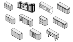 Wooden Office Sideboard - Work, Blitz, Agat, Rio Base & More