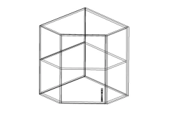 Wall-Mounted Corner Laboratory Cabinet PGL LK SHN1