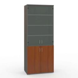 S75 Office Cabinet with Glass and Panel Doors for Strategic Furniture Set
