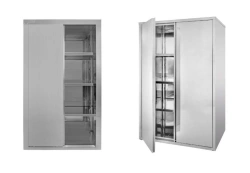 Stainless Steel Kitchen Cabinet with 3 Fixed Shelves
