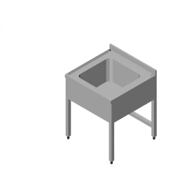 Single Bowl Sink with Surround and Skirt