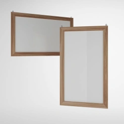 Framed Profile Mirror with Reinforced Glass