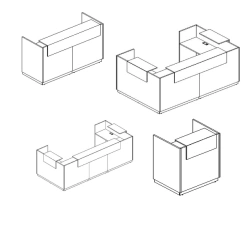 Reception Desk Furniture Set Series A4 for Professional Environments