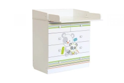 Polini Kids Simple 1780 Changing Table - White, Pandas, Art. 0001315.9.4