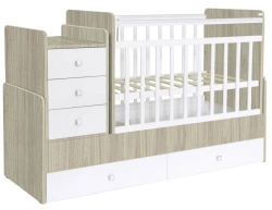 Fairy 1100 Baby Crib with Changing Table and Rocking Mechanism