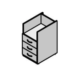 Office Wooden Side Cabinet - Work Furniture Set