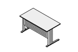 Office Desk with Metal Frame - Agat Furniture Set