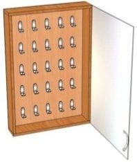 Wall-Mounted Key Storage Box with Glass Door Model Yash1