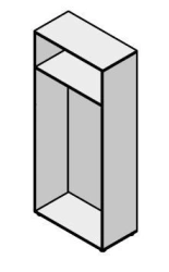 Wooden Office Wardrobe "Kvins" Furniture Set / "Kvins Slim