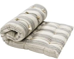 Mattress with Natural and Synthetic Fabric Top and Fillings