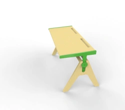 Adjustable Two-Seat Desk for Educational Spaces