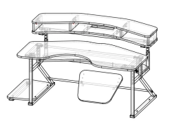 Semi-Circular Computer Work Desk RM 01/06
