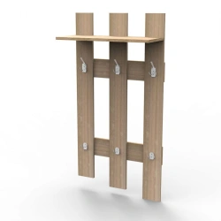 Wall-Mounted Coat Rack with Hooks - Easy Installation