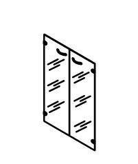 Medium Glass Doors for Office Furniture Set "Work